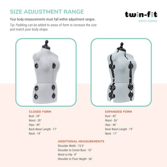 Dritz Twin-Fit Medium Dress Form with Adjustable Tri-Pod Stand | Michaels Dritz Twin-Fit Medium Dress Form with Adjustable Tri-Pod Stand | Michaels